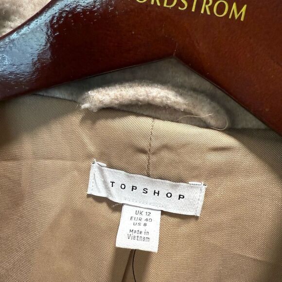 TOPSHOP OVERSIZED BRUSHED BLAZER COAT - Picture 5 of 6